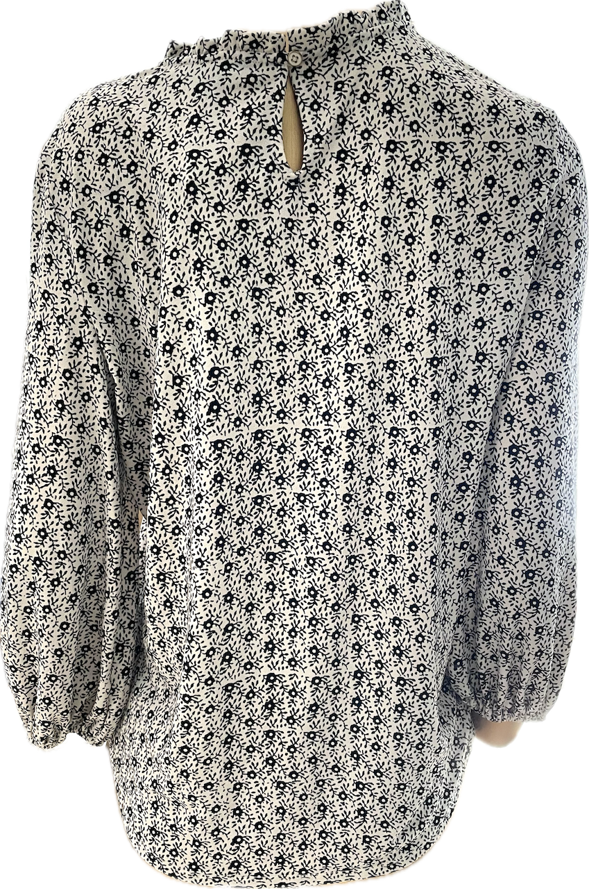 Top Manga Larga Bubble Sleeve ADRIANNA PAPELL (M) NUEVO CON ETIQUETAS  4