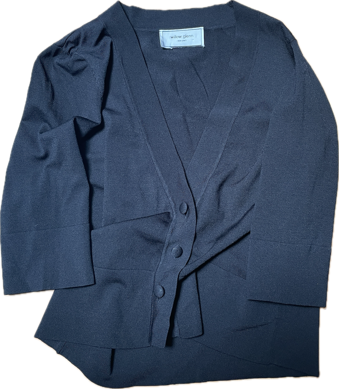 Tapado Cardigan Tejido Blend Seda WILLOW GLENN NEW YORK (M) COMO NUEVO 4