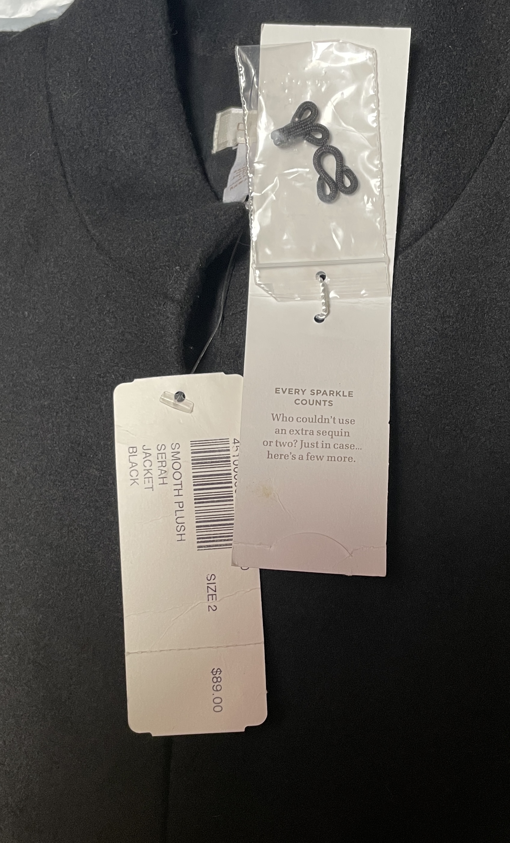 Chaqueta Cuello Mao Smooth Plush CHICO'S (XL) NUEVO CON ETIQUETAS  3