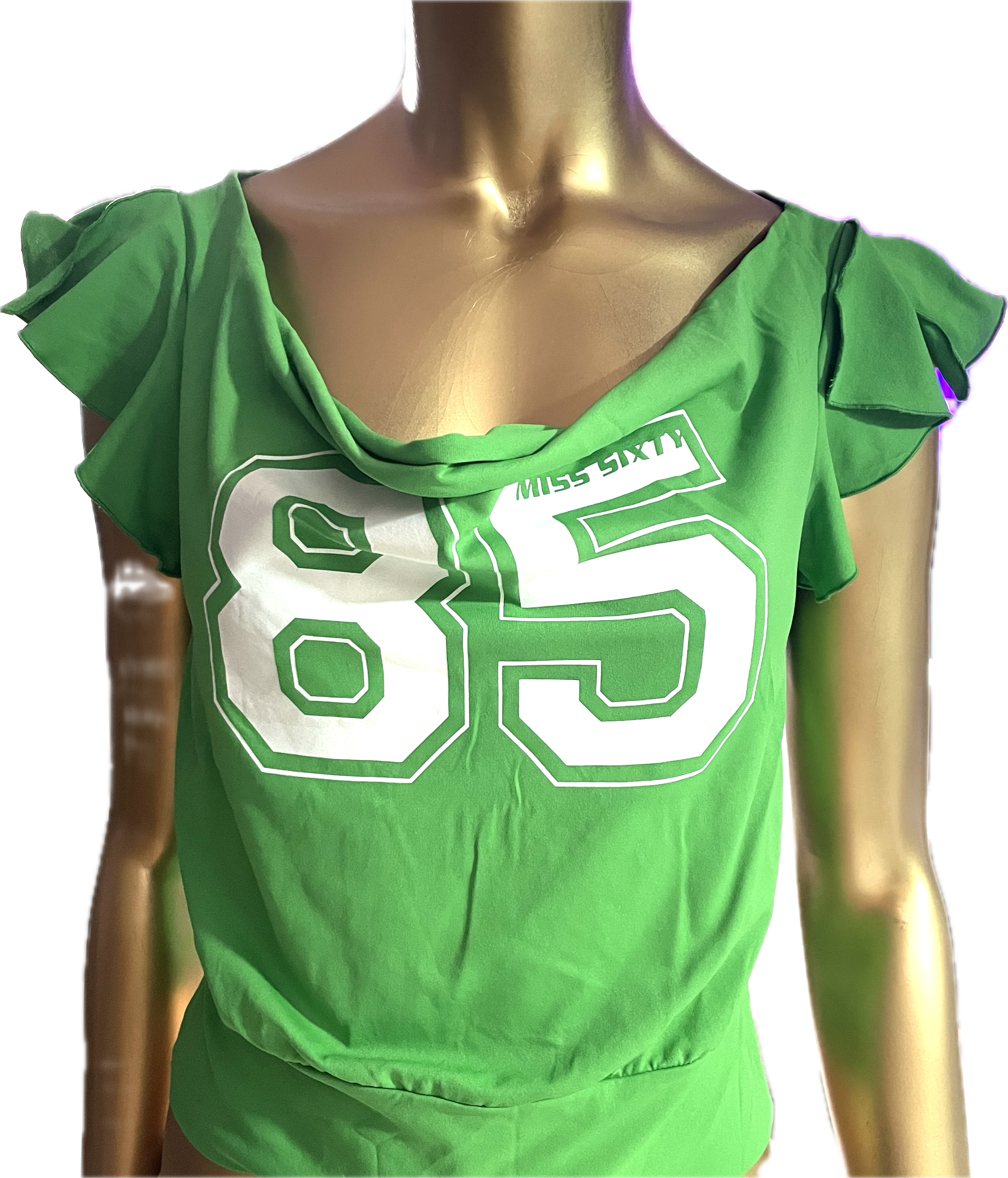 Top Manga Vuelos Estampada Sport MISS SIXTY ITALY (M) NUEVO  2