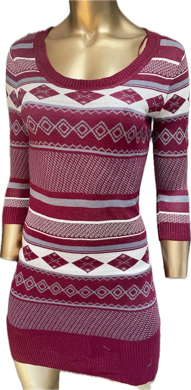 Vestido Tejido Beetroot FRESHMAN FOREVER (XS) NUEVO ETIQUETAS 3