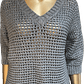 Suéter Tejido Cotton Knit Crochet LAFAYETTE 148 NEW YORK (L) COMO NUEVO - Miniatura 2