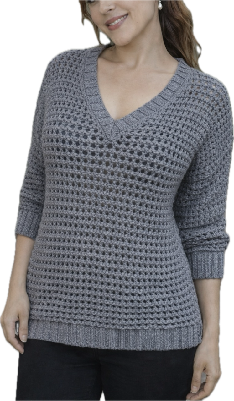 Suéter Tejido Cotton Knit Crochet LAFAYETTE 148 NEW YORK (L) COMO NUEVO 6