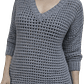 Suéter Tejido Cotton Knit Crochet LAFAYETTE 148 NEW YORK (L) COMO NUEVO - Miniatura 1