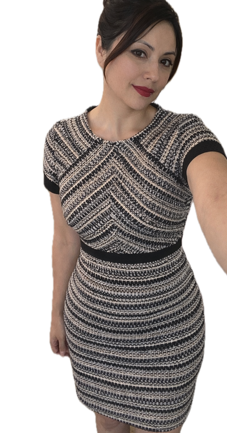 Vestido Tweed Hilos Metalizados (XS) NUEVO CON ETIQUETAS 1