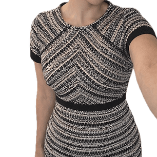 Vestido Tweed Hilos Metalizados (XS) NUEVO CON ETIQUETAS