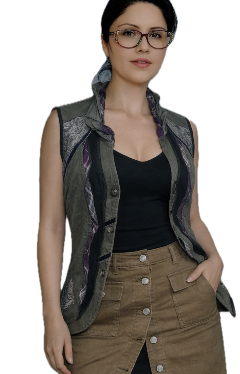 Gillet Diseño Brillos BIBA BY ESCADA (L) COMO NUEVO 1