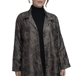 Floral Embroidered Sequins Blazer SUSAN GRAVER (XL) COMO NUEVO