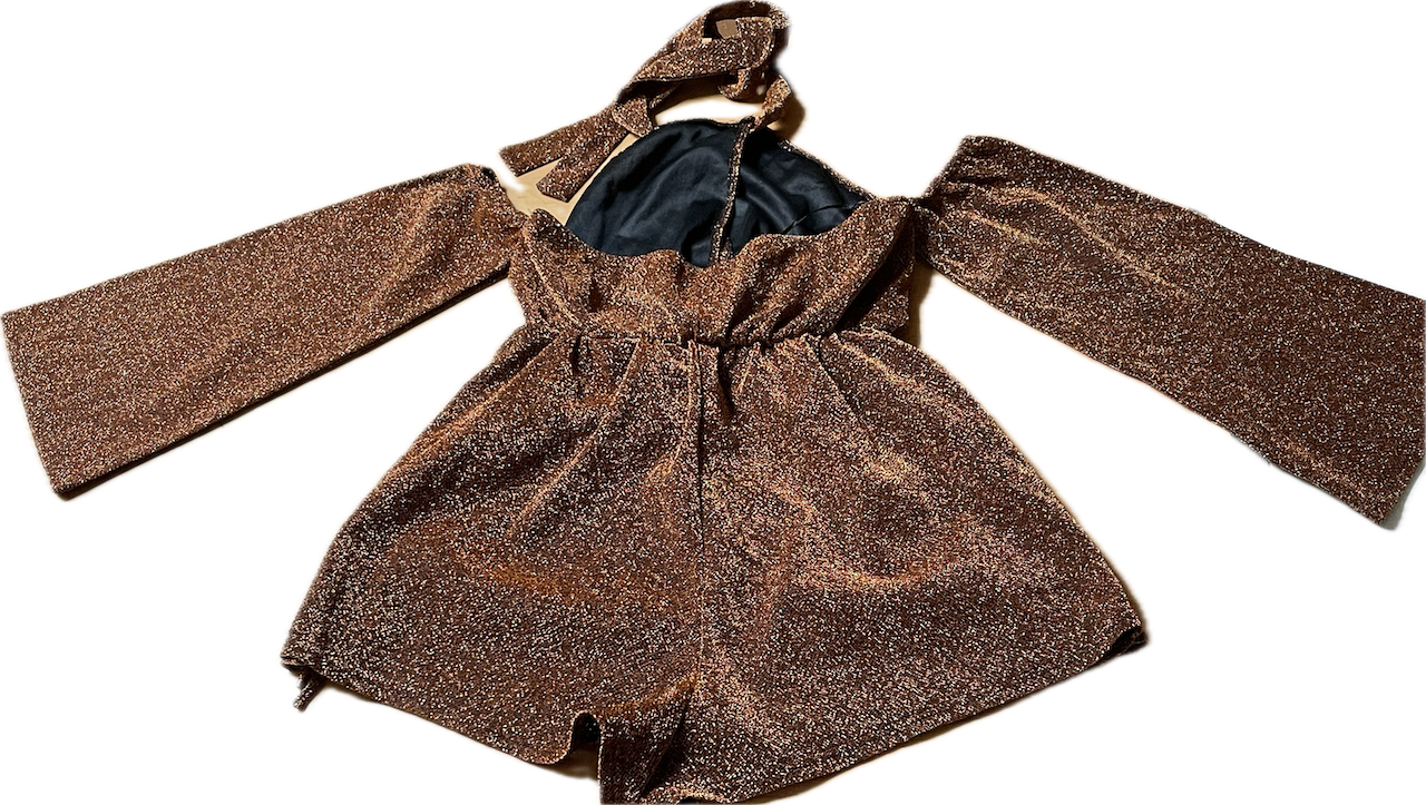 Enterito Halter Neck Cobre Brillos SWEET POT (XS) NUEVO 5