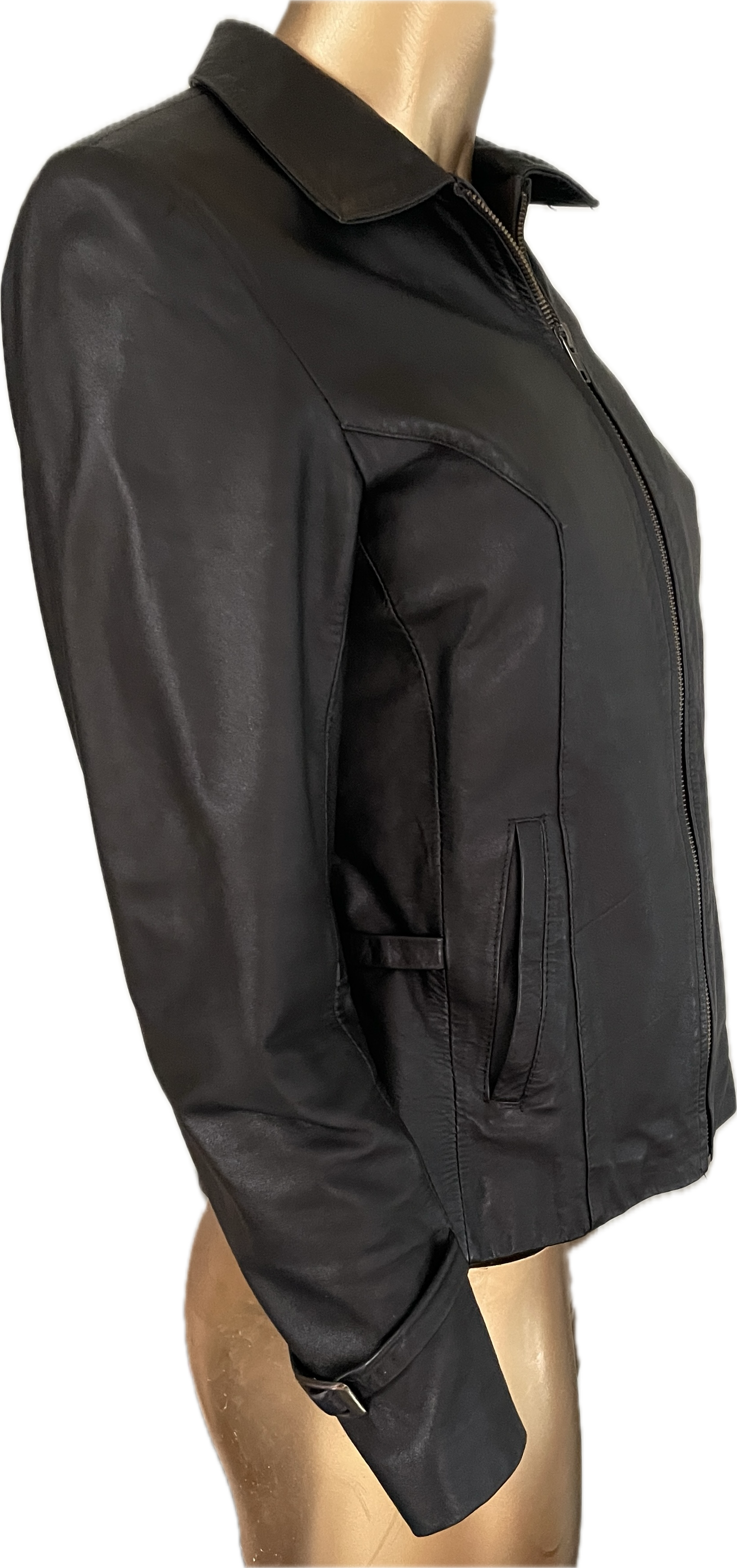 Chaqueta 100% Cuero Oveja Bomber Fitted (S) COMO NUEVO 4