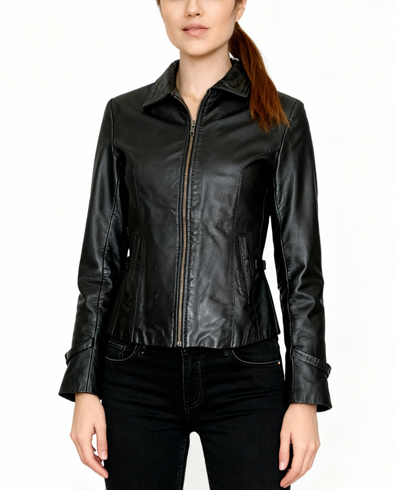 Chaqueta 100% Cuero Oveja Bomber Fitted (S) COMO NUEVO 2