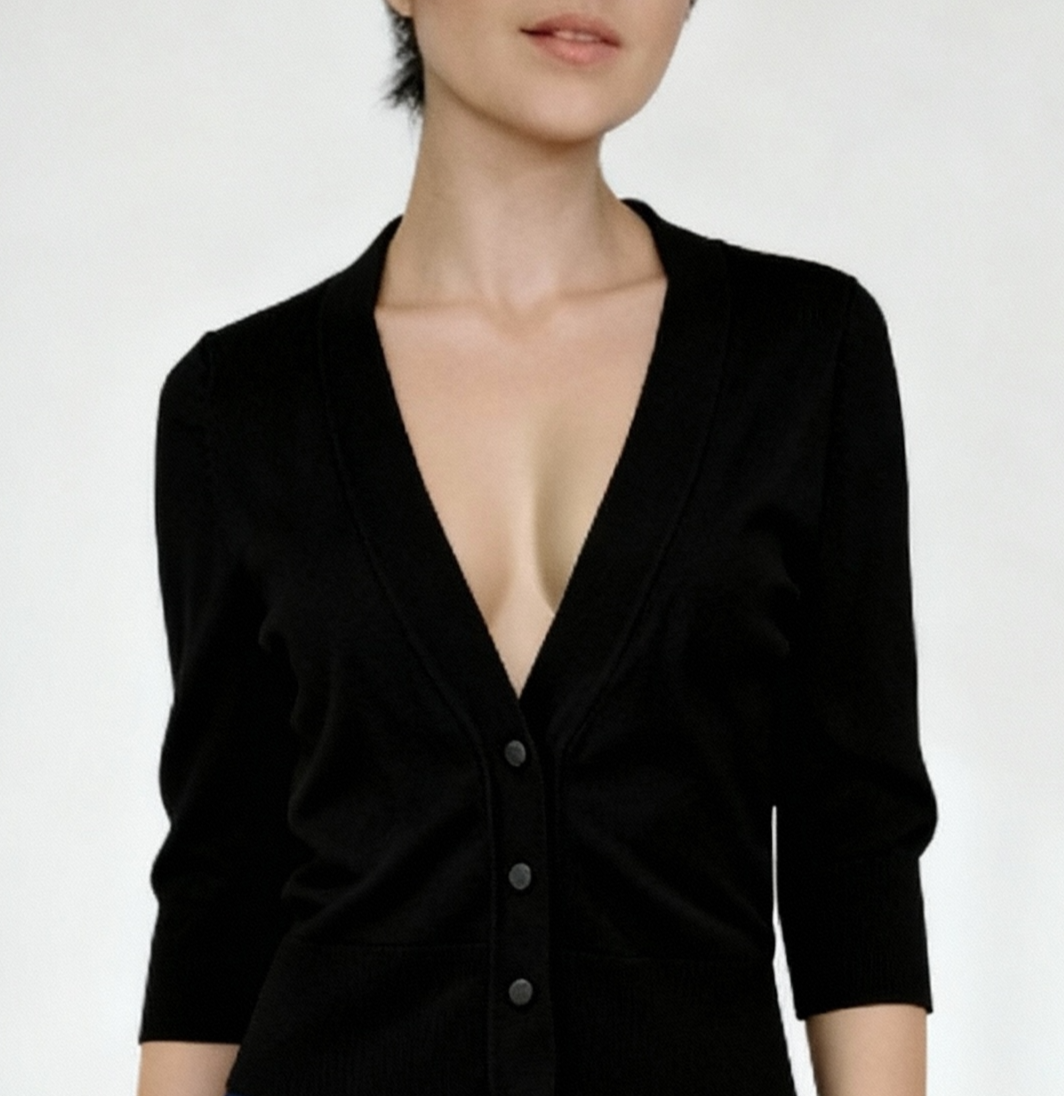 Tapado Cardigan Tejido Blend Seda WILLOW GLENN NEW YORK (M) COMO NUEVO 1