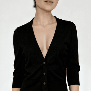 Tapado Cardigan Tejido Blend Seda WILLOW GLENN NEW YORK (M) COMO NUEVO