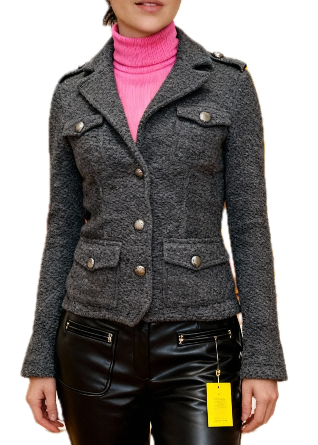 Cardigan Militar 70% Lana MARISOL MADE IN ITALY (XS)  1