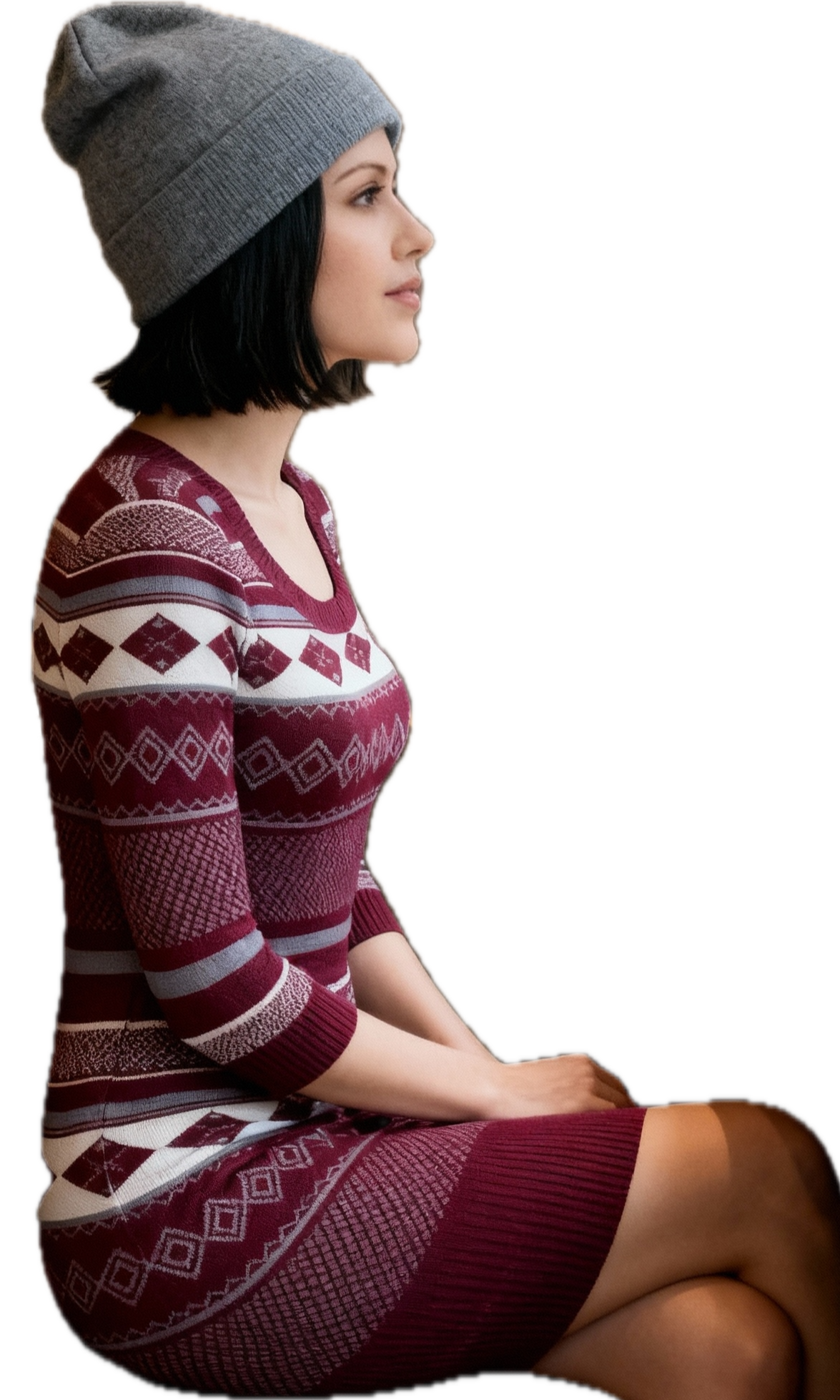 Vestido Tejido Beetroot FRESHMAN FOREVER (XS) NUEVO ETIQUETAS 2