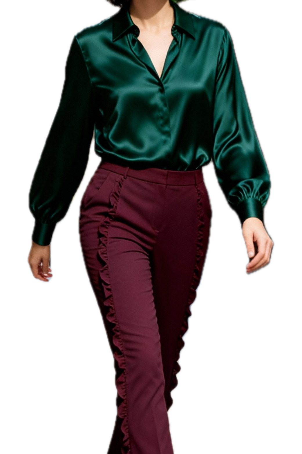 Pantalón Leggings Rouchy Side Frill CYNTHIA ROWLEY (S-M) COMO NUEVO 2