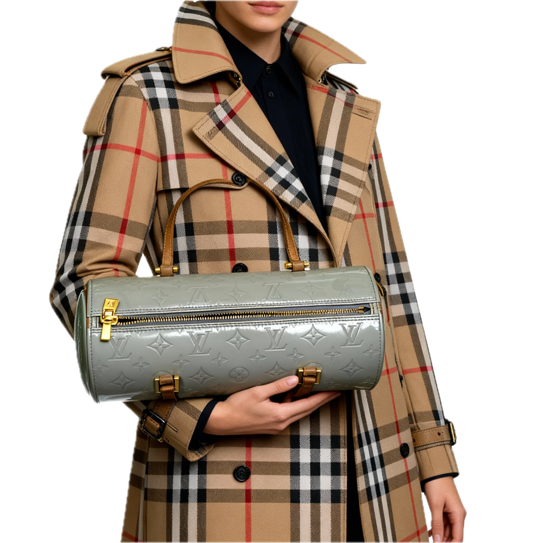 Ivory Vernis Leather Bedford Shoulder Bag LV  1