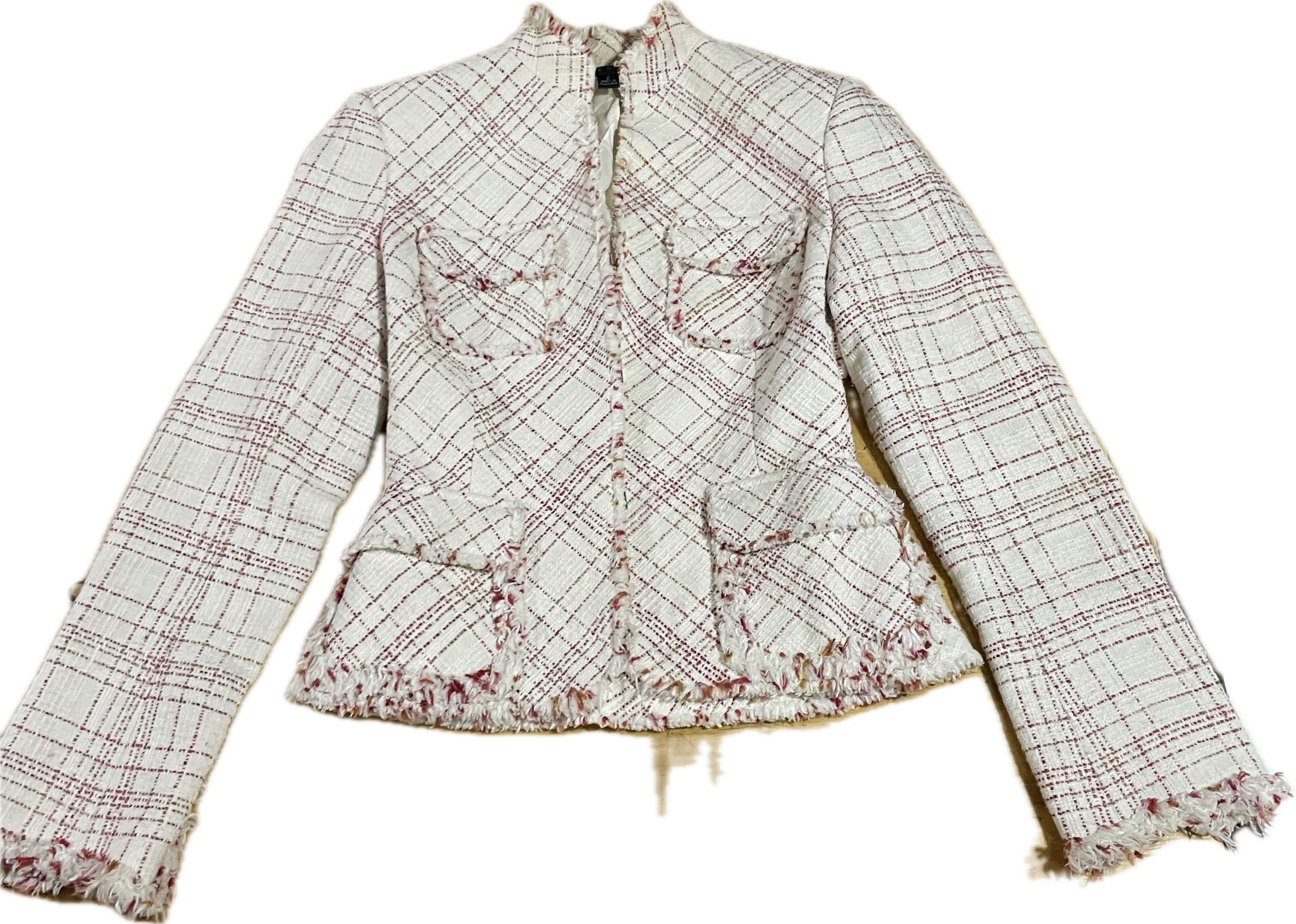 Chaqueta Tweed Flecos 7% Lana ANNE KLEIN SUIT (XS) COMO NUEVO 3