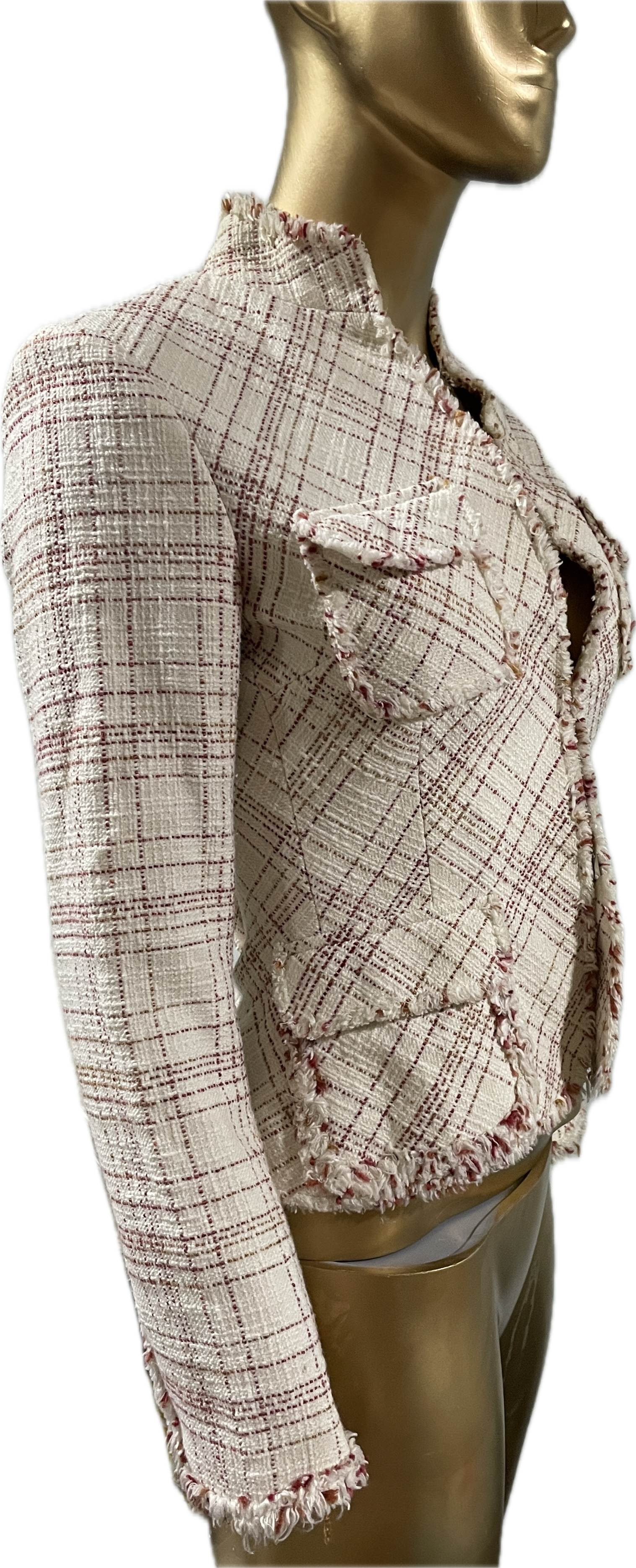 Chaqueta Tweed Flecos 7% Lana ANNE KLEIN SUIT (XS) COMO NUEVO 5