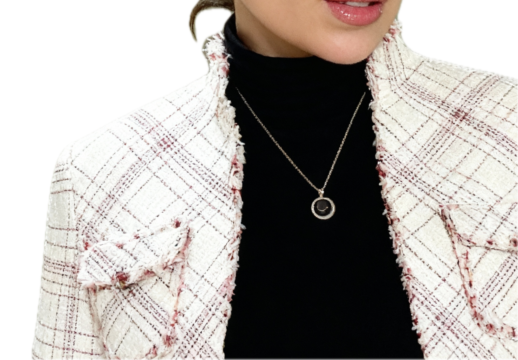 Chaqueta Tweed Flecos 7% Lana ANNE KLEIN SUIT (XS) COMO NUEVO 2