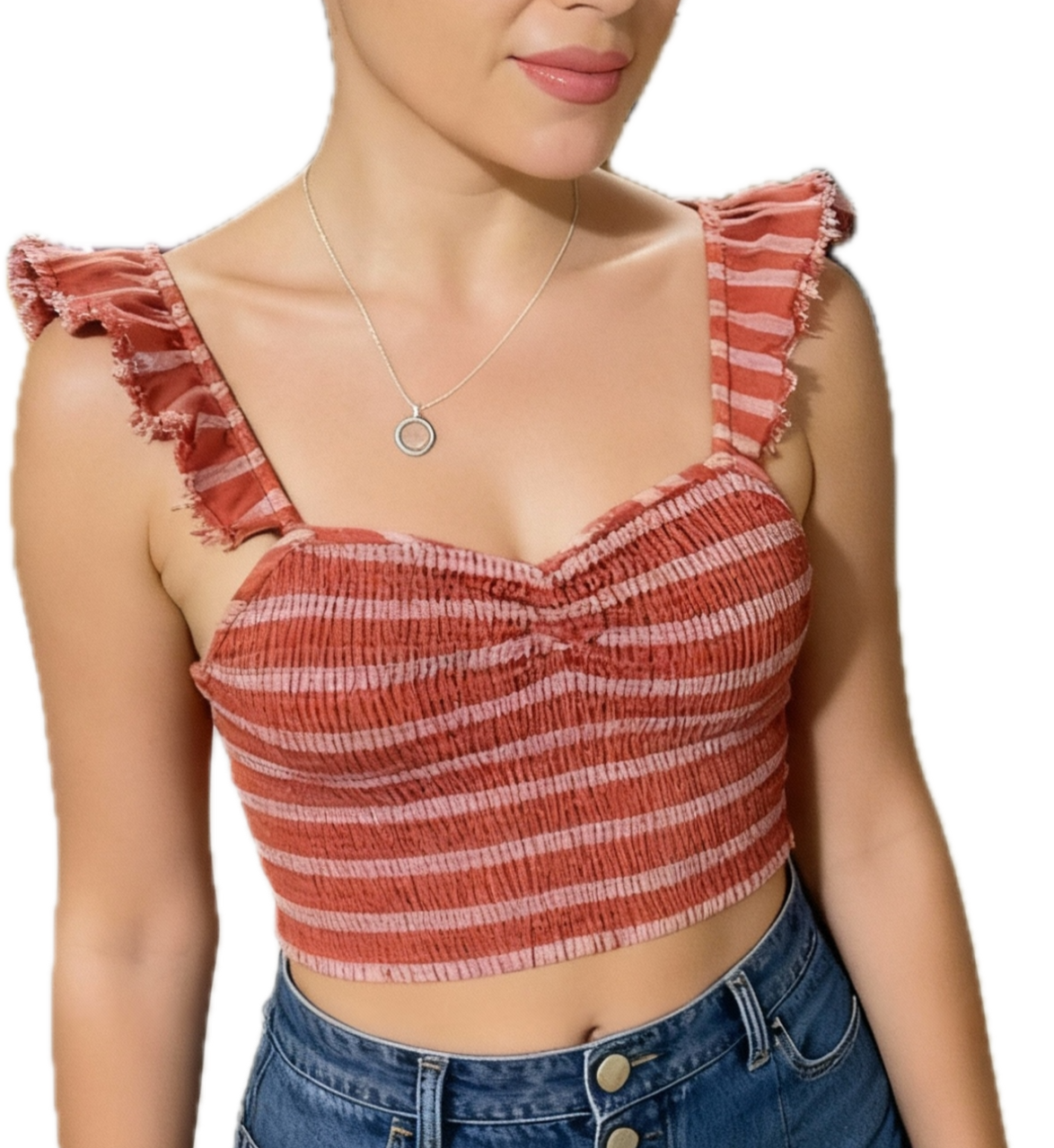 Cropped Top Vuelitos FREE PEOPLE (S) NUEVO CON ETIQUETAS  1