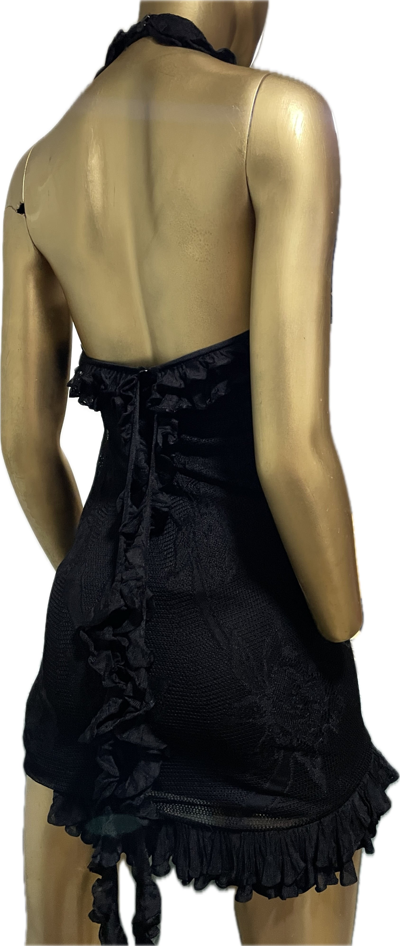 Vestido Encaje Negro Floral CHRISTIAN DIOR BY JOHN GALLIANO (M) COMO NUEVO 4