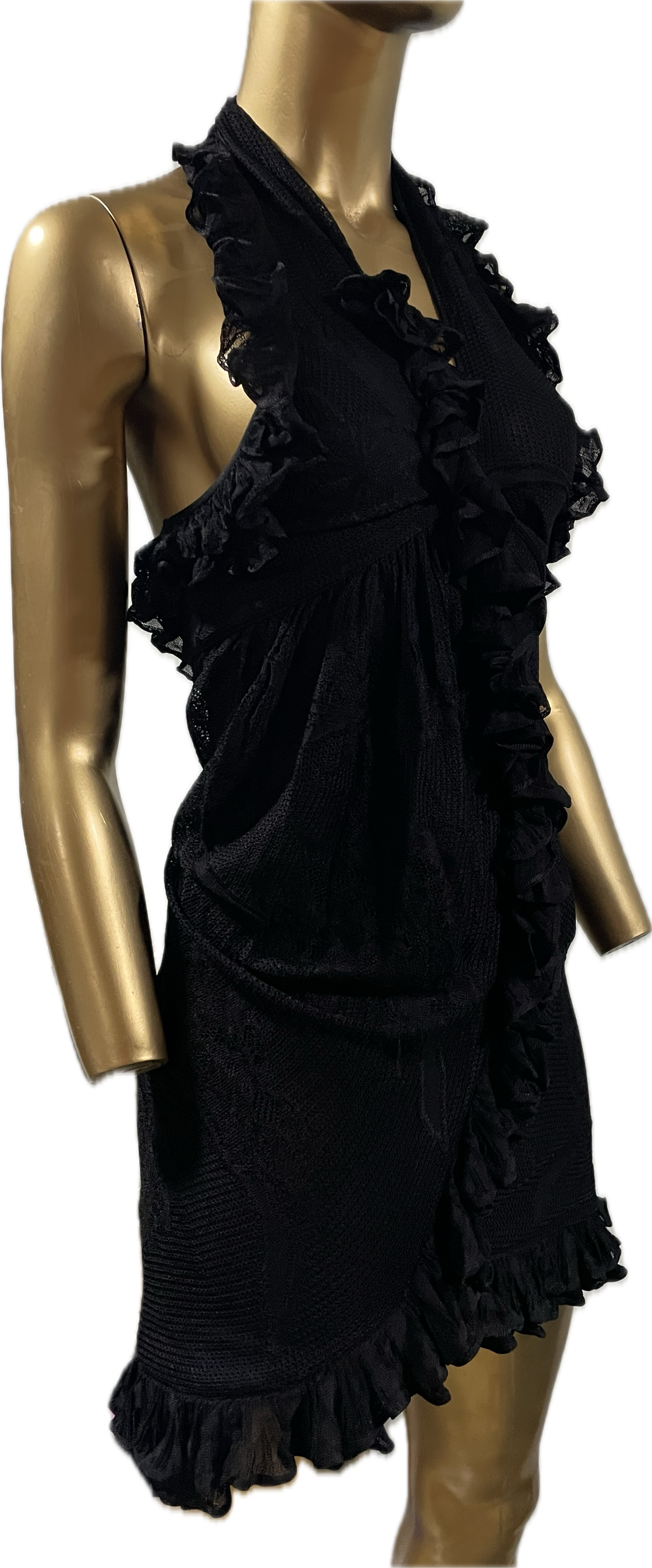 Vestido Encaje Negro Floral CHRISTIAN DIOR BY JOHN GALLIANO (M) COMO NUEVO 6