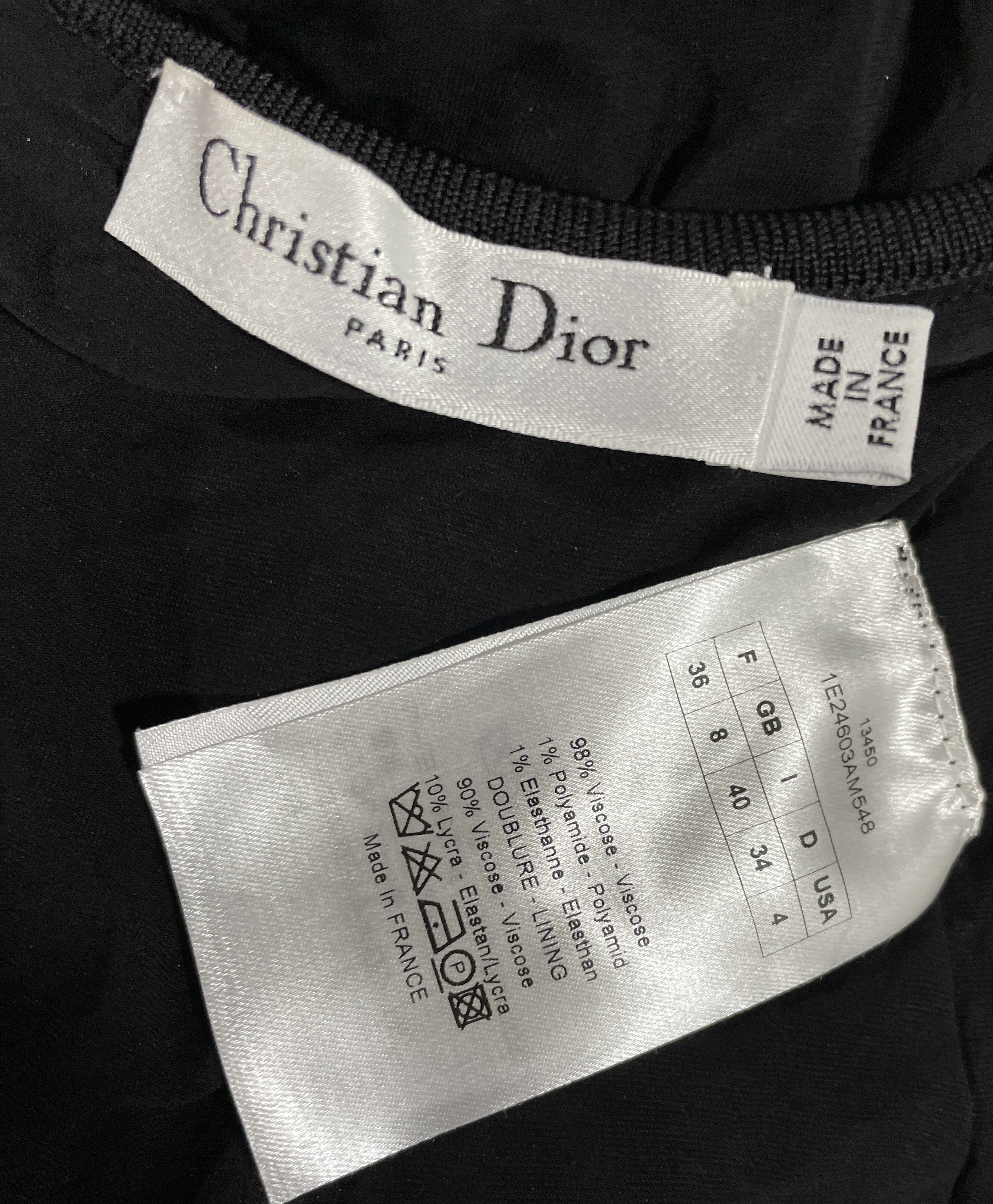 Vestido Encaje Negro Floral CHRISTIAN DIOR BY JOHN GALLIANO (M) COMO NUEVO 7