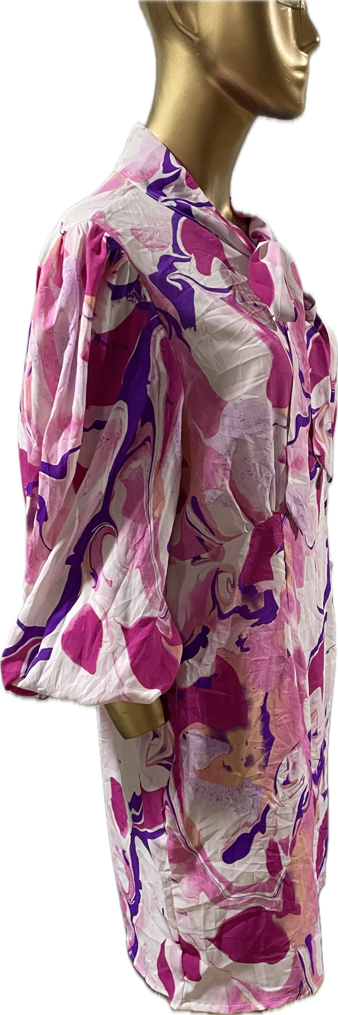 Vestido Marble Pussy Bow BOOHOO (XL) NUEVO CON ETIQUETAS 7