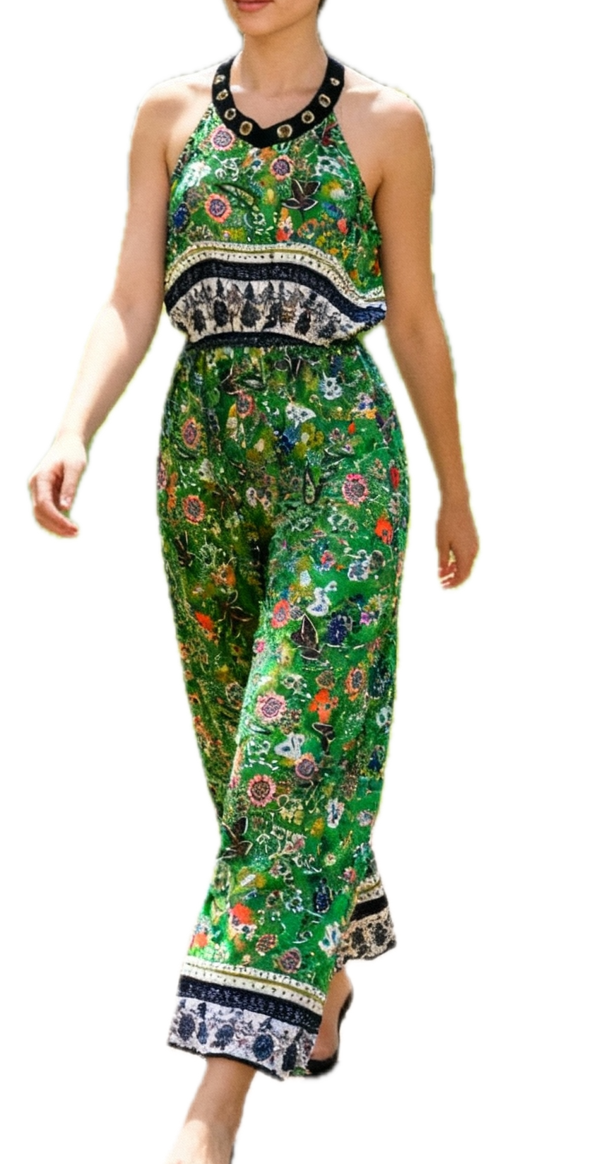 Vestido Maxi Cuello Keyholes AMERICANINO (L) NUEVO CON ETIQUETAS 1