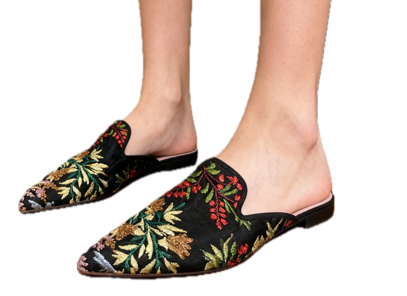 Mule Punta Fina Ella Flowers PRETTY BALLERINAS (37) COMO NUEVO  1