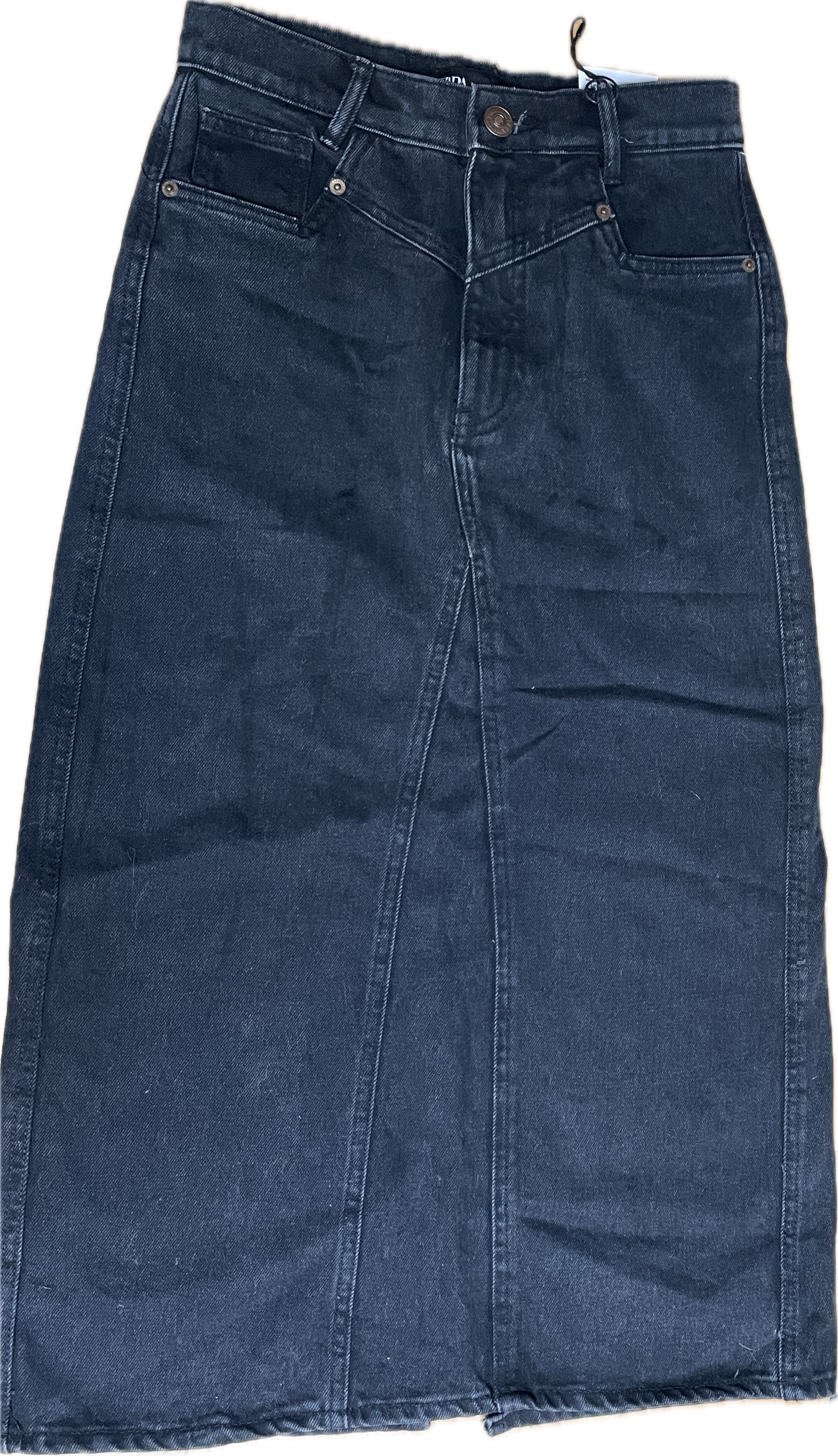 Falda Denim Hi Rise A-Line ZARA BLACK LABEL (XS) NUEVO CON ETIQUETAS 2