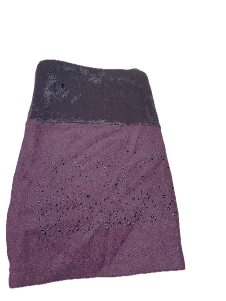 Minifalda Faux Fur Brillos YUQI FASHION K.POP (XS) NUEVO CON ETIQUETAS 4