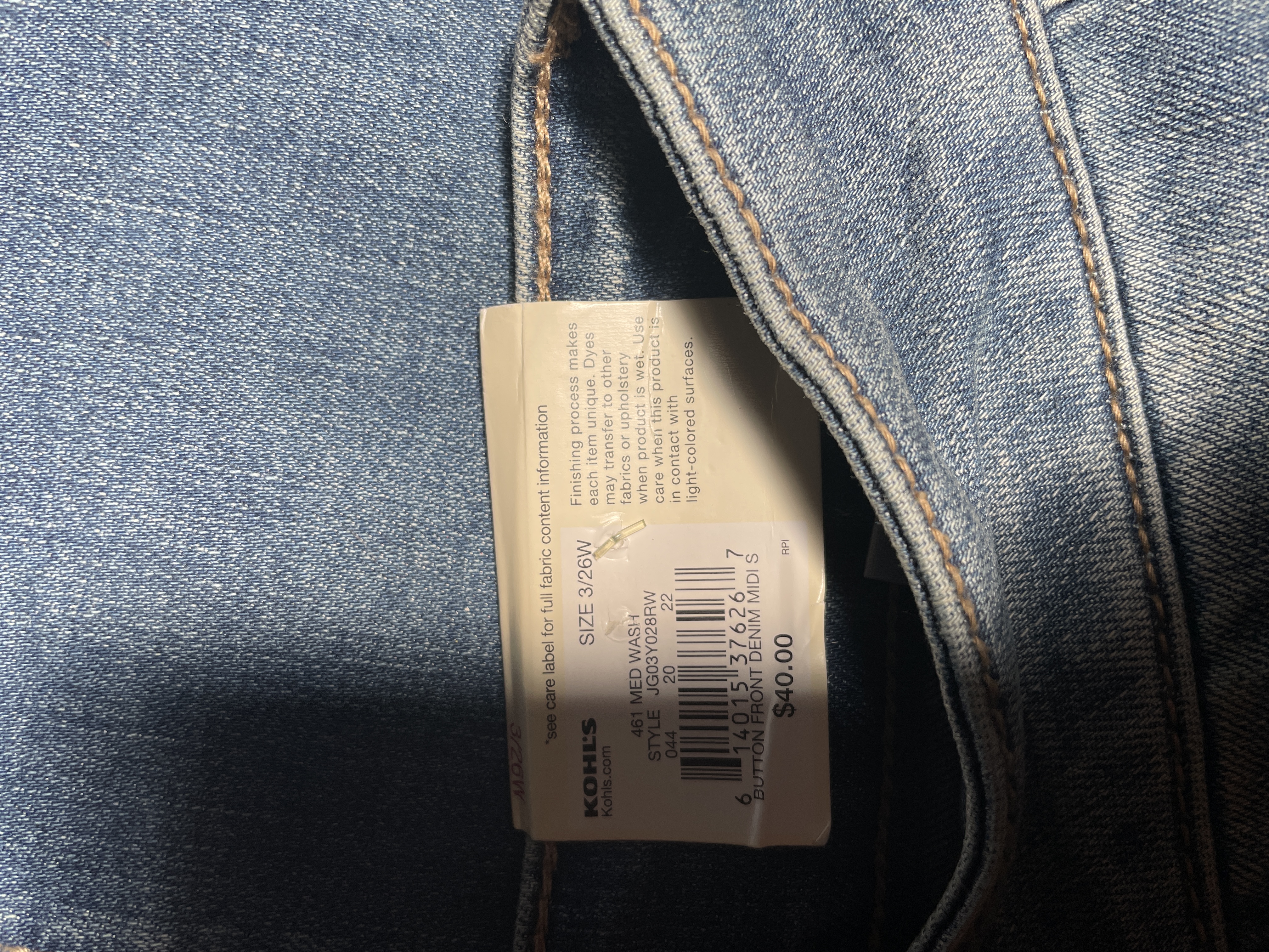 Falda Midi Denim buttoned Front SO (XS) NUEVO CON ETIQUETAS 4