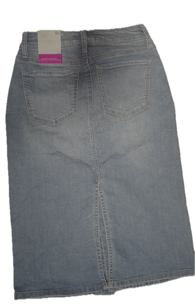 Falda Midi Denim buttoned Front SO (XS) NUEVO CON ETIQUETAS 5