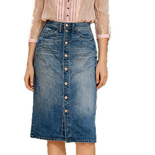 Falda Midi Denim buttoned Front SO (XS) NUEVO CON ETIQUETAS