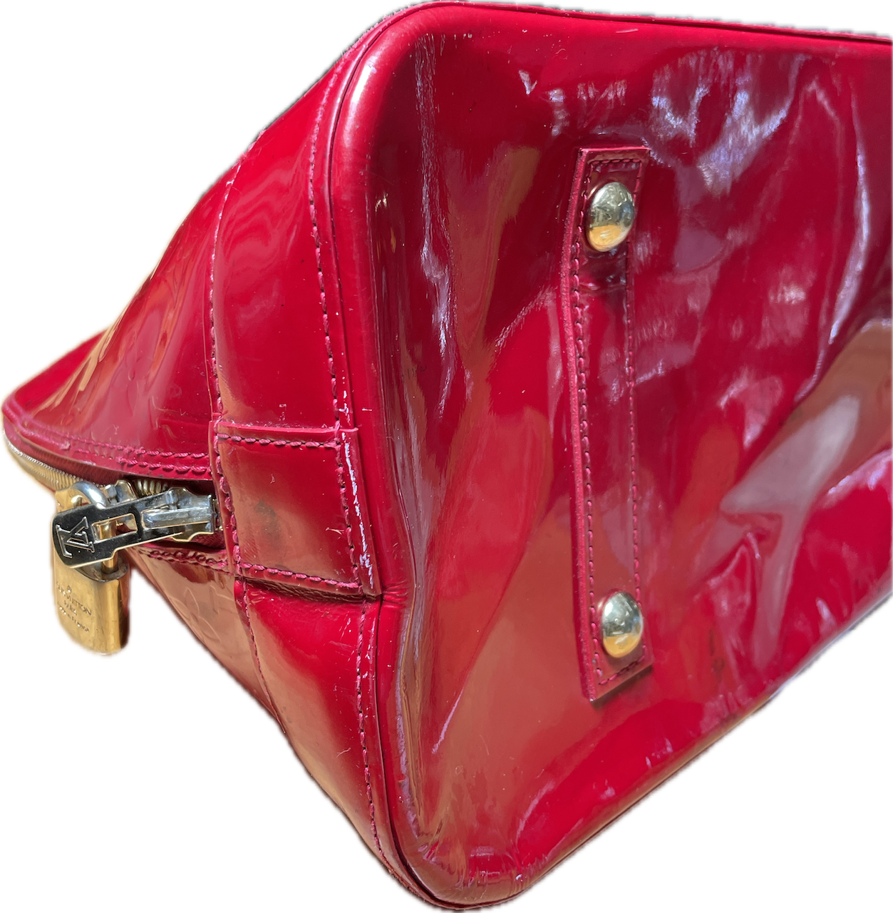 Cartera Monogram Vernis Alma GM Pomme D'Ámour LOUIS VUITTON 5