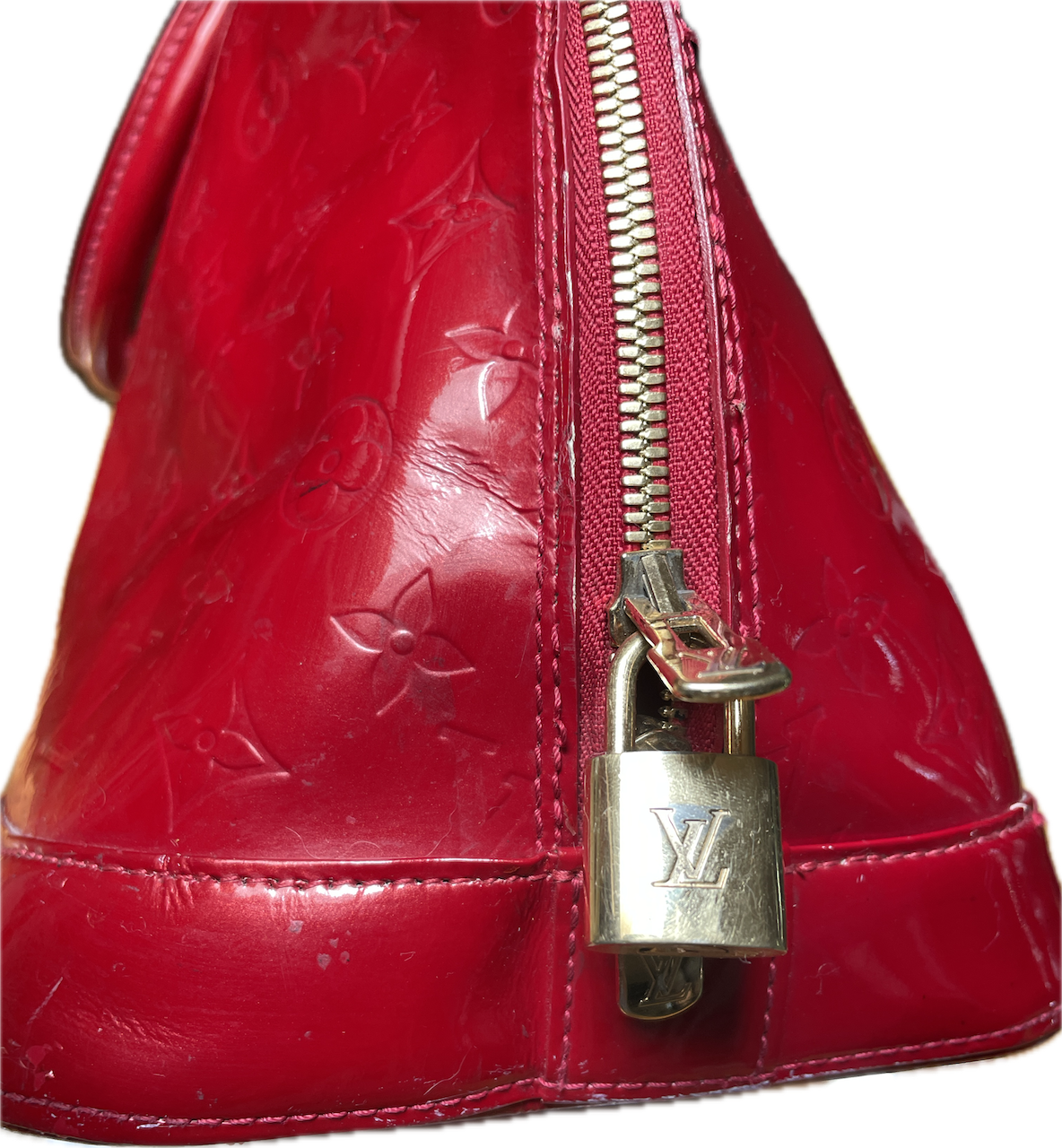 Cartera Monogram Vernis Alma GM Pomme D'Ámour LOUIS VUITTON 6