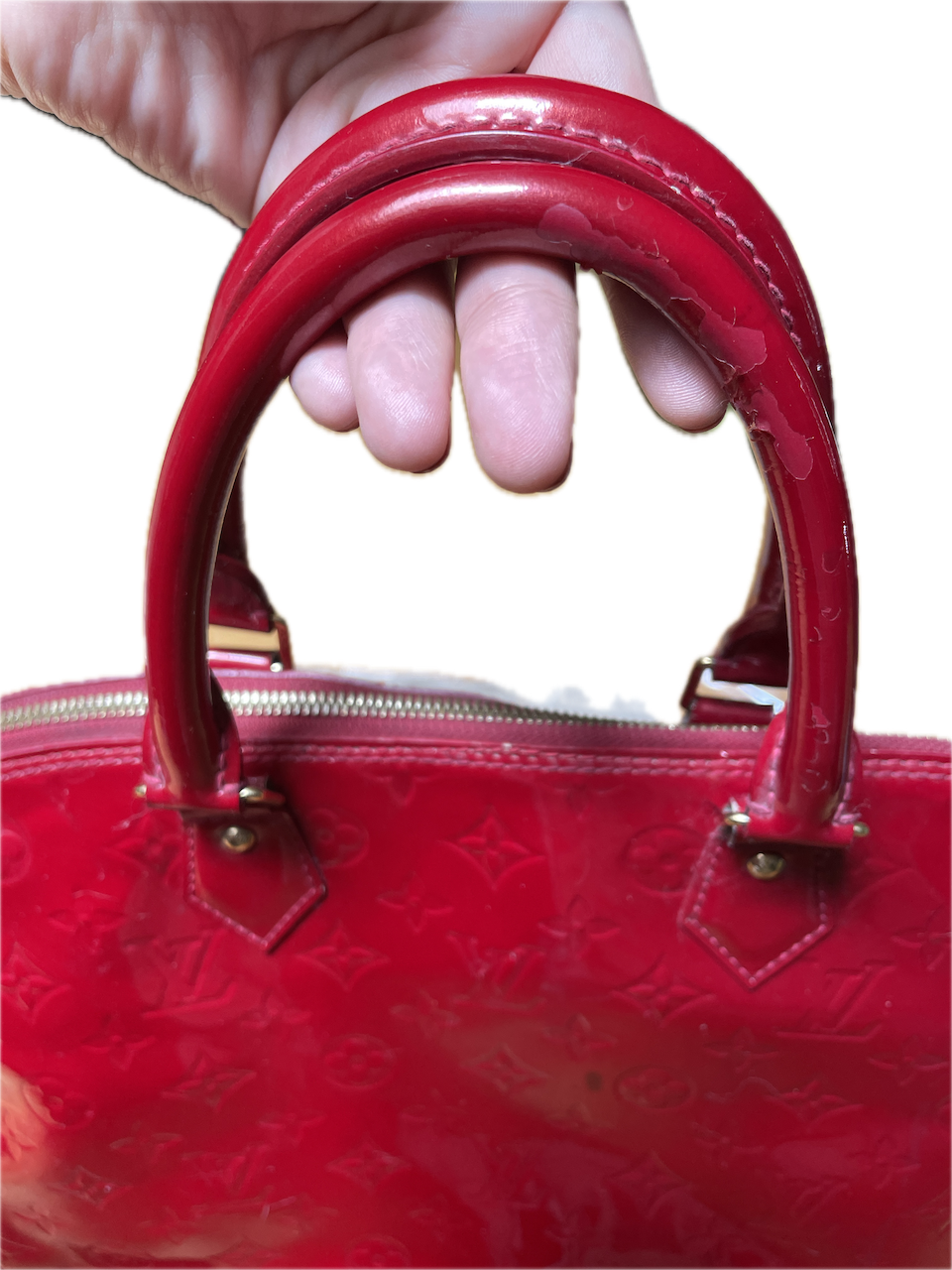 Cartera Monogram Vernis Alma GM Pomme D'Ámour LOUIS VUITTON 7