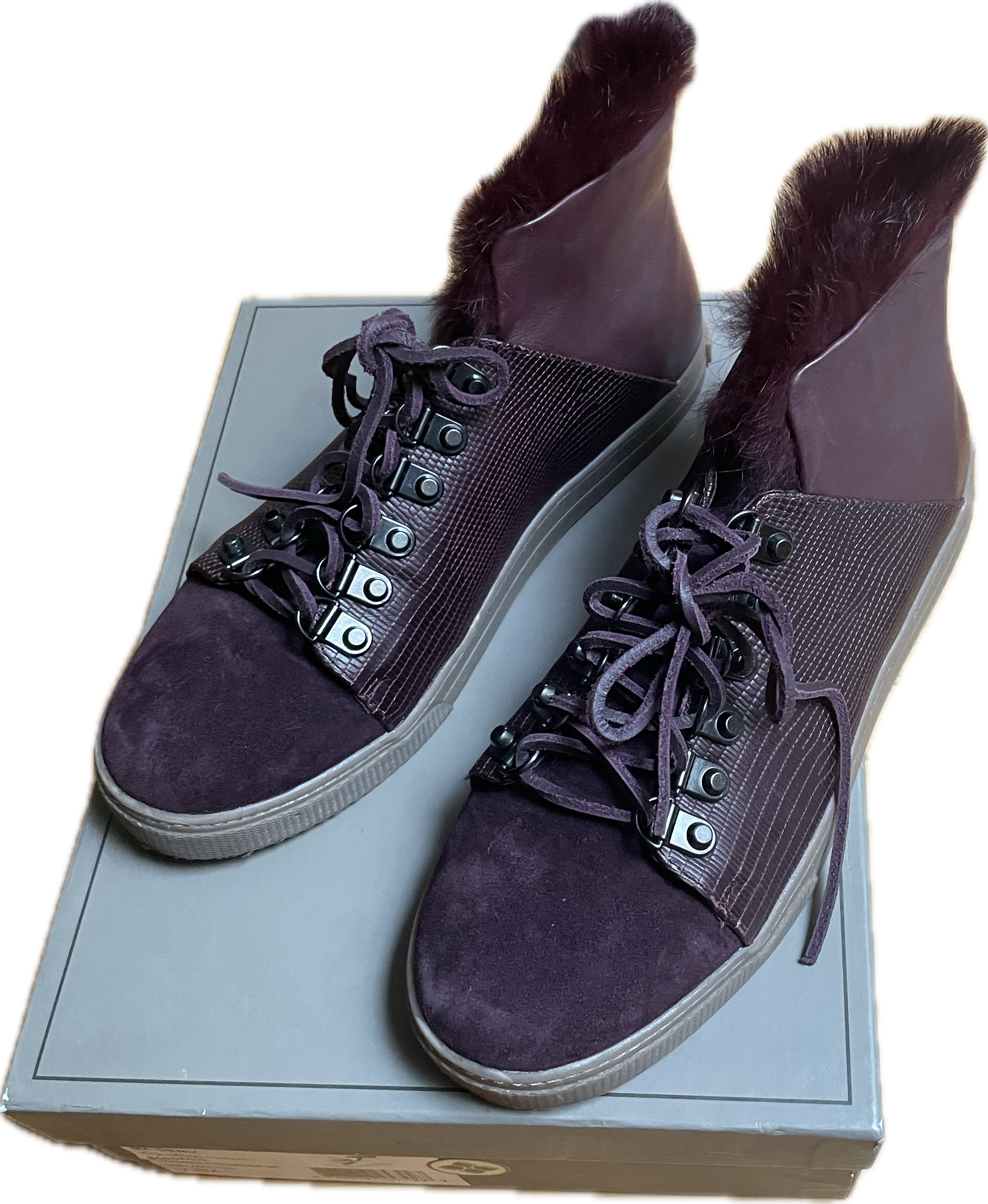 Botines Deniz 100% Cuero/Piel Conejo BCBG MAXAZRIA (37) NUEVO EN CAJA 2