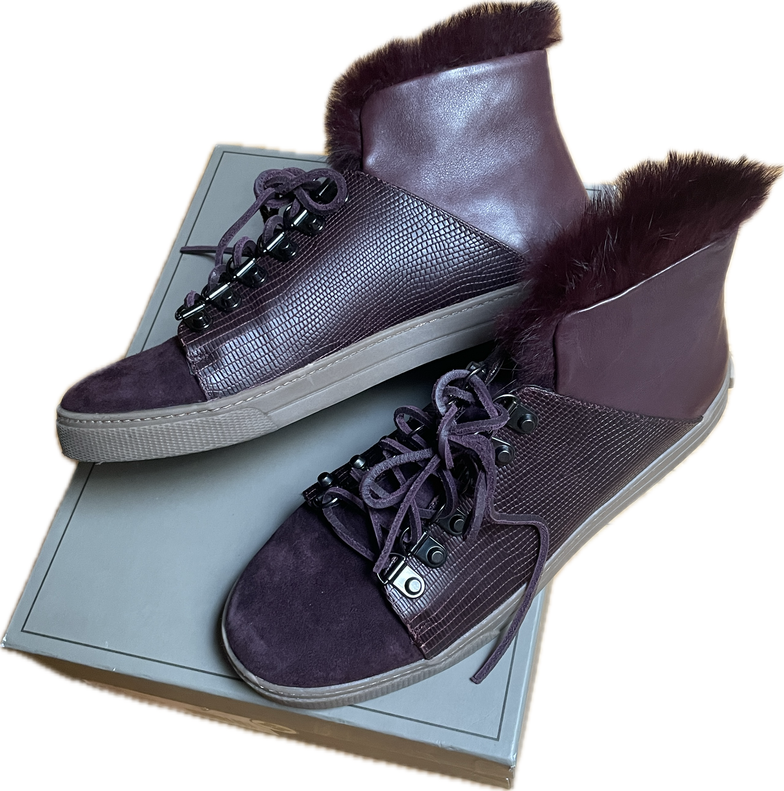 Botines Deniz 100% Cuero/Piel Conejo BCBG MAXAZRIA (37) NUEVO EN CAJA 3