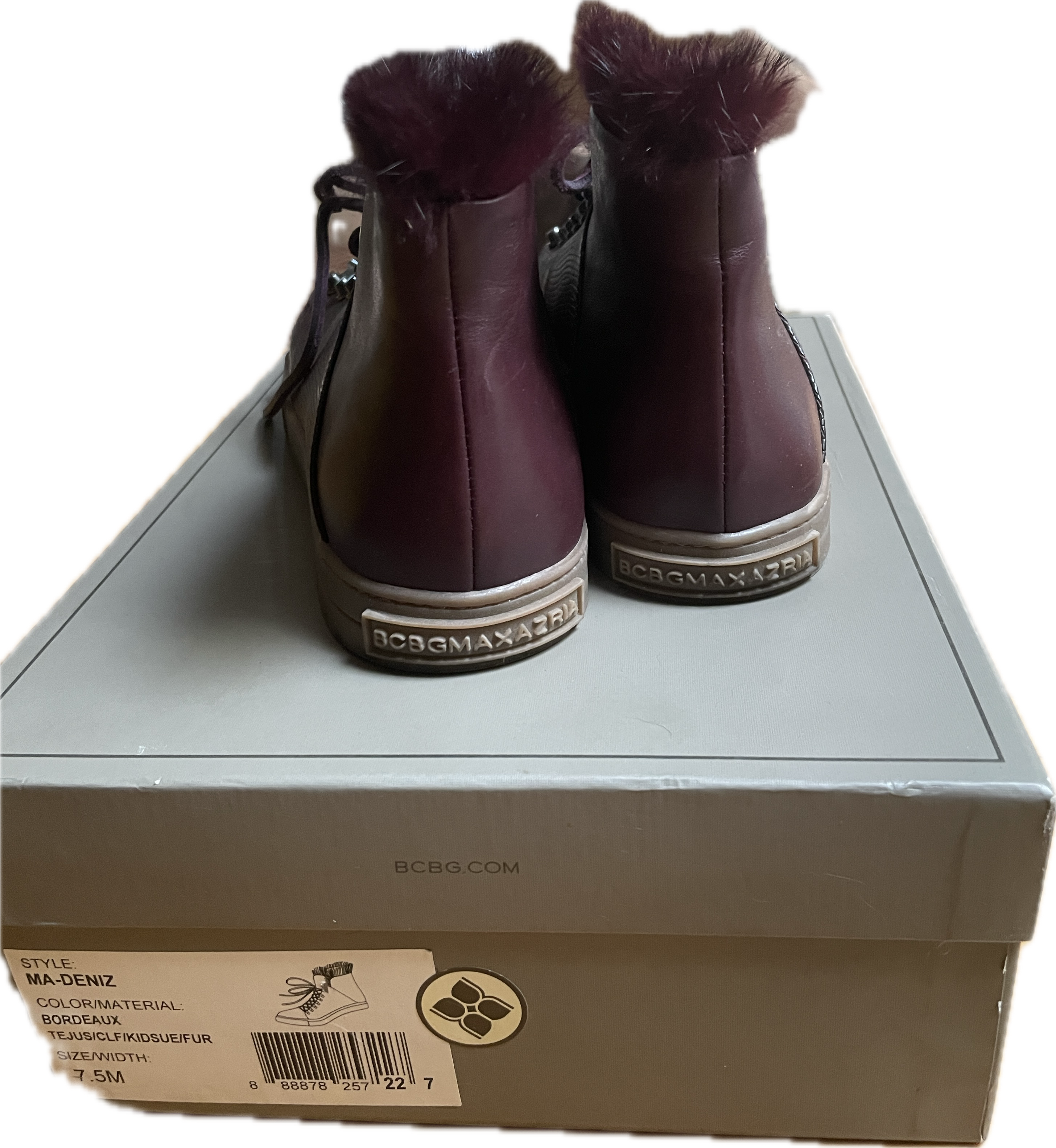 Botines Deniz 100% Cuero/Piel Conejo BCBG MAXAZRIA (37) NUEVO EN CAJA 9