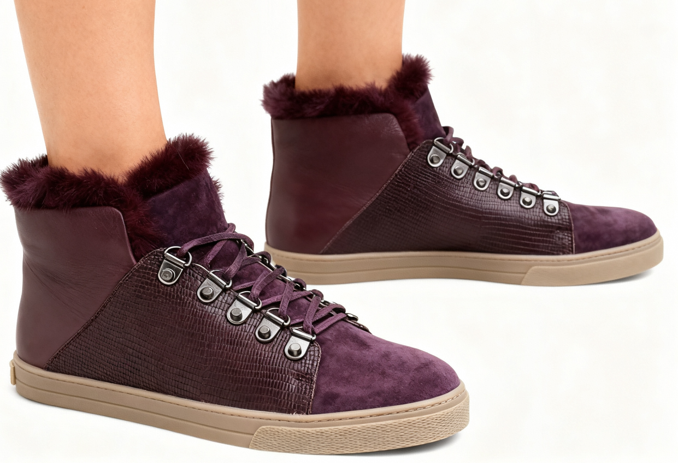 Botines Deniz 100% Cuero/Piel Conejo BCBG MAXAZRIA (37) NUEVO EN CAJA 1