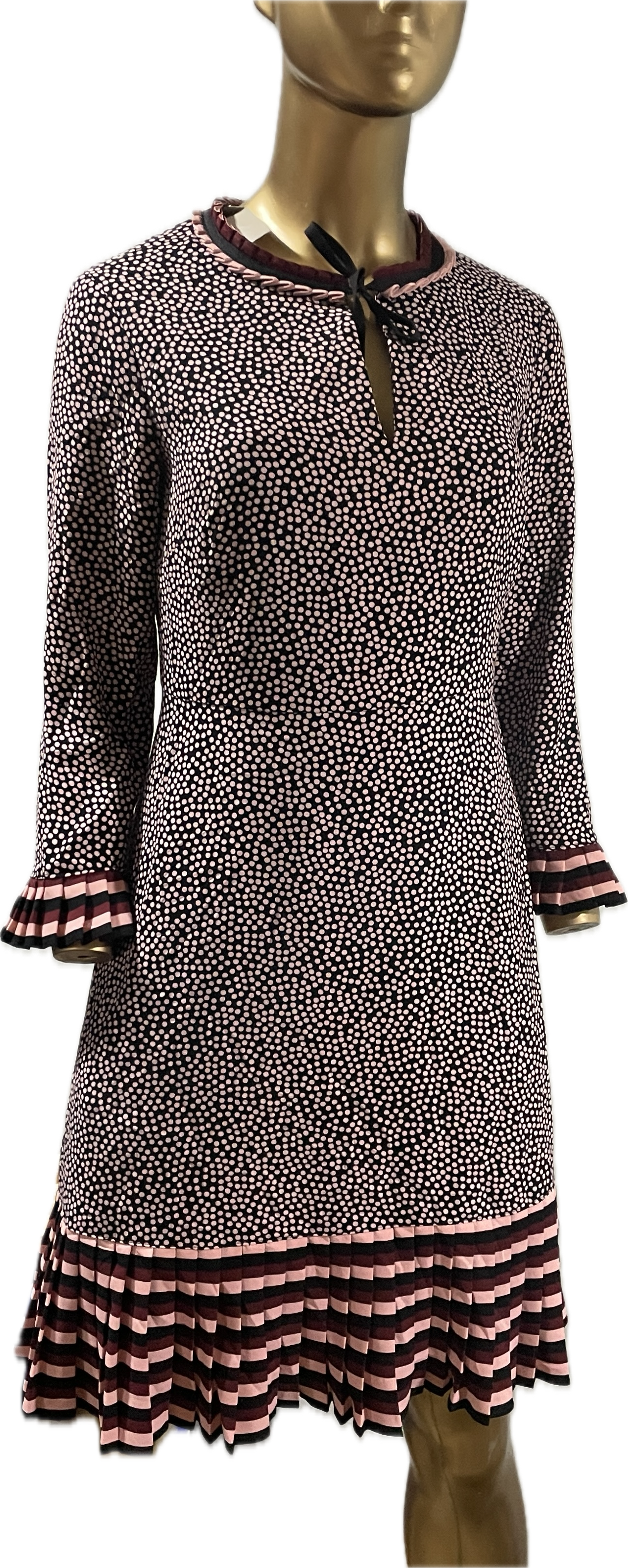 Vestido Lara Pleat Polka Dot BODEN (UK10- S) NUEVO CON ETIQUETAS  2