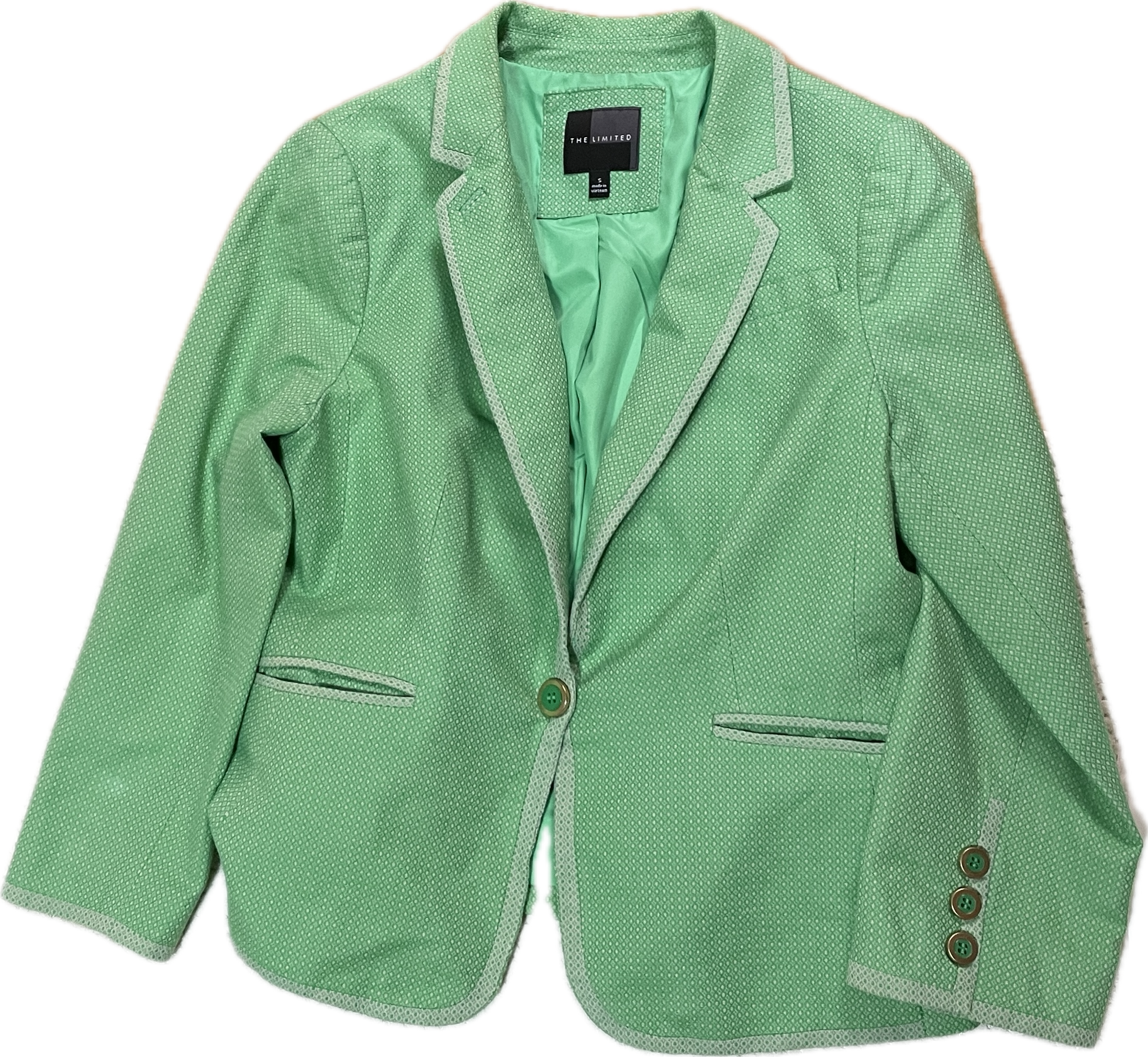 Blazer Diseño Cropped Un Botón 100% Algodón THE LIMITED (S) 2