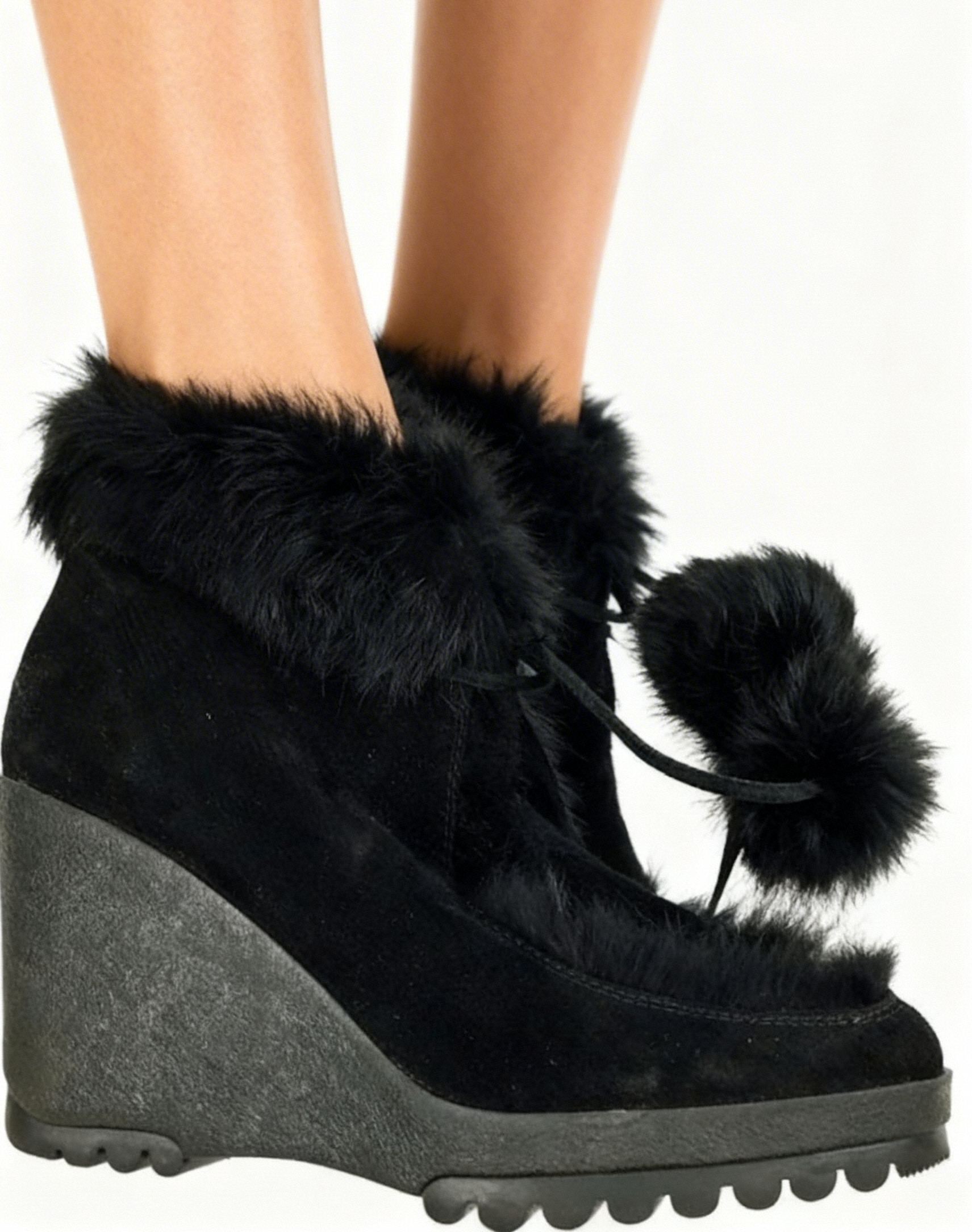 Botines 100% Cuero y piel Conejo Kataka Wedge COACH (36.5 - 37) COMO NUEVO 1