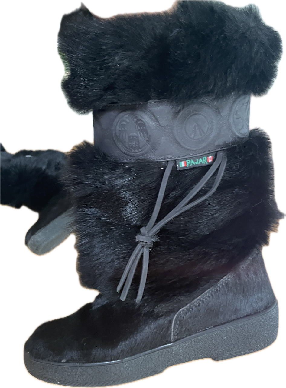 Botas 100% Cuero Pelo Largo PAJAR (36) NUEVO SIN CAJA 2