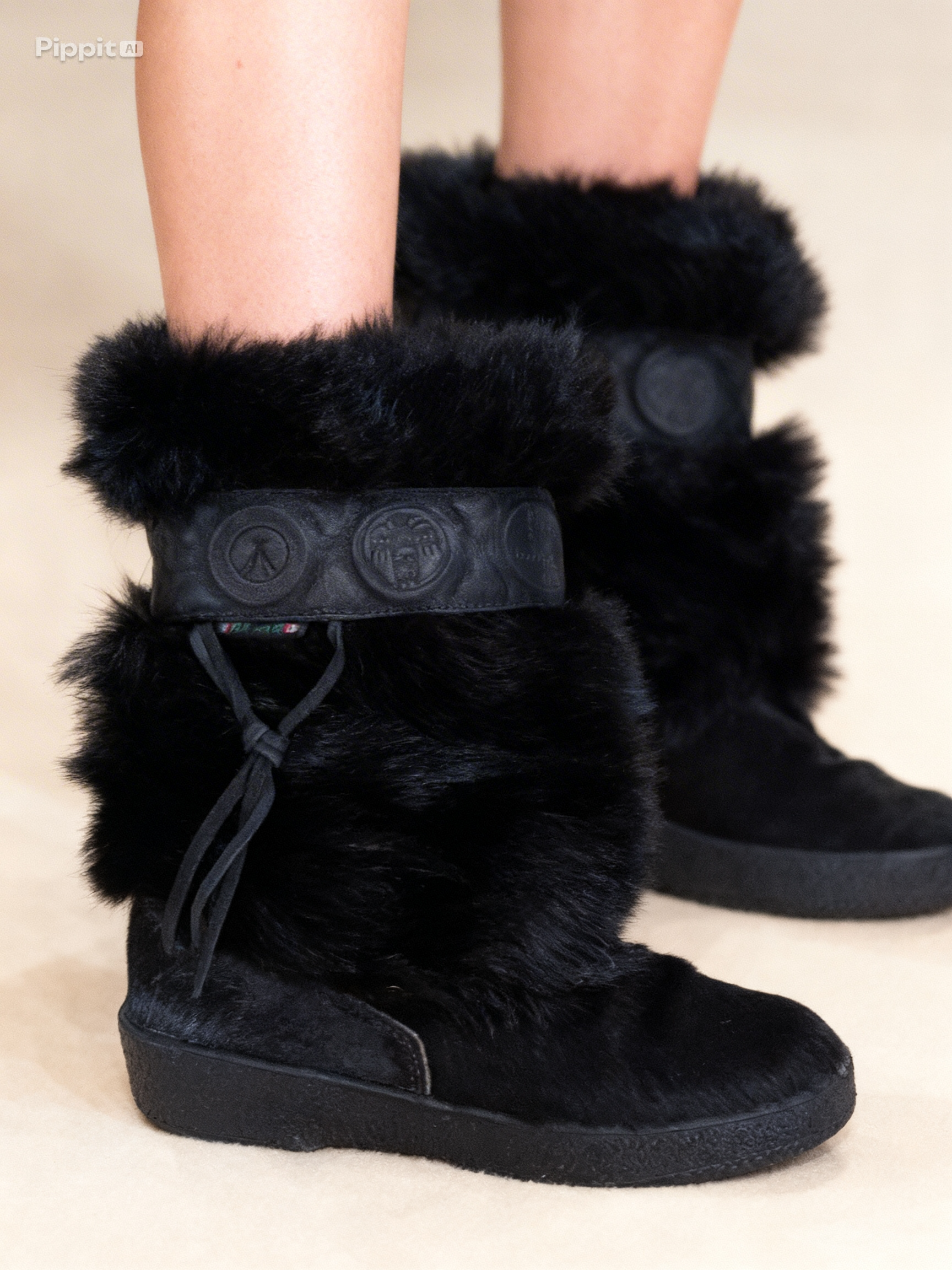 Botas 100% Cuero Pelo Largo PAJAR (36) NUEVO SIN CAJA 1