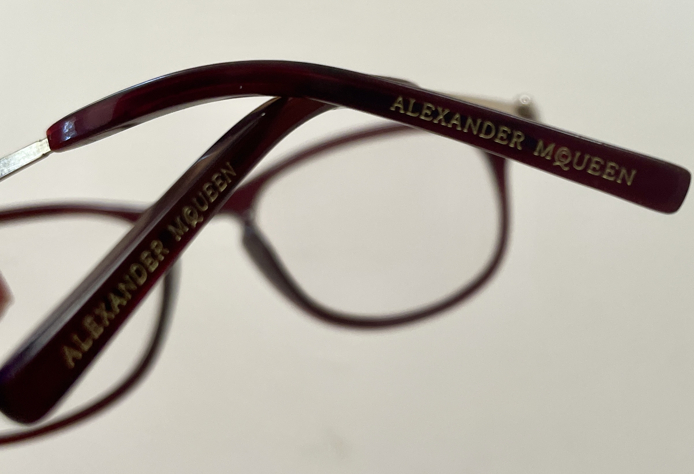 Marcos Ópticos Wine Red Gold Skulls ALEXANDER MCQUEEN COMO NUEVO 7