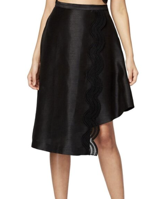 Falda A Line Encaje Satín Diseño RACHEL ROY (M-L) NUEVO CON ETIQUETAS 2